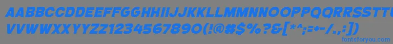 CryptcreepbbHeavyital Font – Blue Fonts on Gray Background