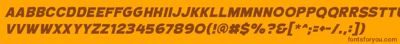 CryptcreepbbHeavyital Font – Brown Fonts on Orange Background