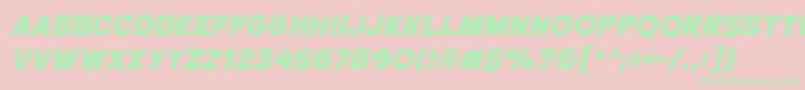 fuente CryptcreepbbHeavyital – Fuentes Verdes Sobre Fondo Rosa