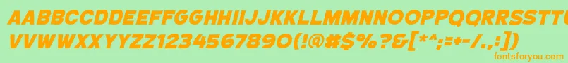 CryptcreepbbHeavyital Font – Orange Fonts on Green Background