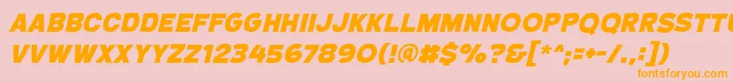CryptcreepbbHeavyital Font – Orange Fonts on Pink Background