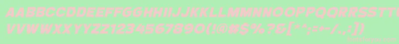 CryptcreepbbHeavyital Font – Pink Fonts on Green Background