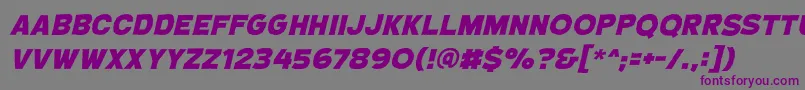 CryptcreepbbHeavyital Font – Purple Fonts on Gray Background