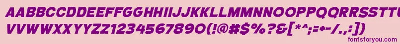 CryptcreepbbHeavyital Font – Purple Fonts on Pink Background