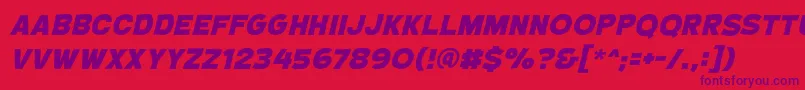 CryptcreepbbHeavyital Font – Purple Fonts on Red Background