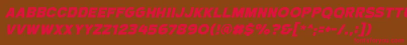 CryptcreepbbHeavyital Font – Red Fonts on Brown Background