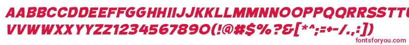 CryptcreepbbHeavyital Font – Red Fonts on White Background