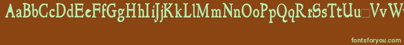 Шрифт NewstylecondensedBold – зелёные шрифты на коричневом фоне