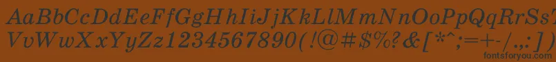 Scb56Ac Font – Black Fonts on Brown Background