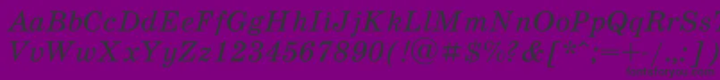 Scb56Ac-Schriftart – Schwarze Schriften auf violettem Hintergrund