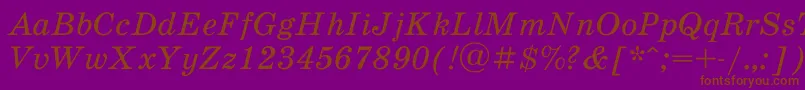 Scb56Ac Font – Brown Fonts on Purple Background