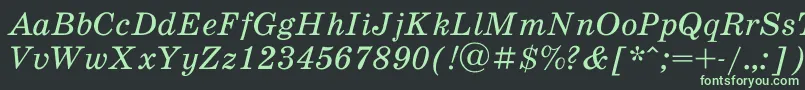 Scb56Ac Font – Green Fonts on Black Background