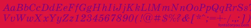 Шрифт Scb56Ac – фиолетовые шрифты на красном фоне