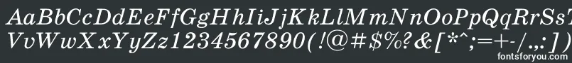 Scb56Ac-fontti – valkoiset fontit mustalla taustalla