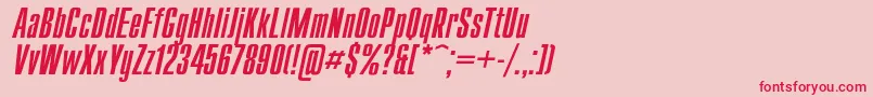 fuente CompactItalic – Fuentes Rojas Sobre Fondo Rosa