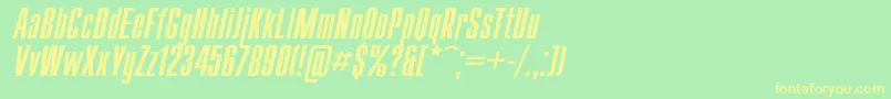 En savoir plus sur la police CompactItalic Police CompactItalic – polices jaunes sur fond vert
