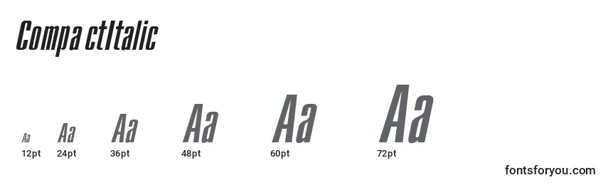 CompactItalic Font Sizes