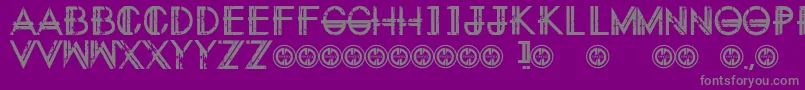フォントEternitytomorrowRegular – 紫の背景に灰色の文字