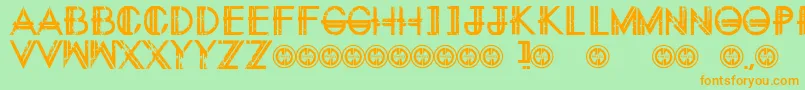 EternitytomorrowRegular Font – Orange Fonts on Green Background