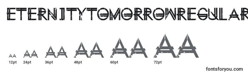 EternitytomorrowRegular font sizes