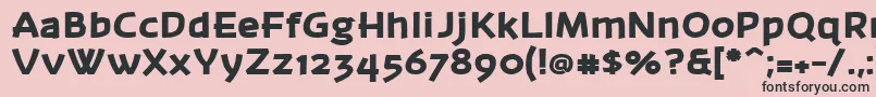 Banksb26 Font – Black Fonts on Pink Background