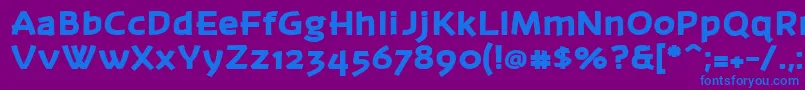 Banksb26 Font – Blue Fonts on Purple Background