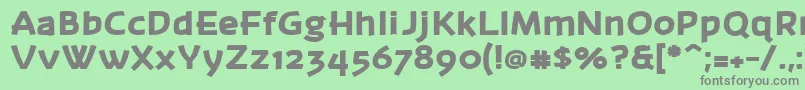 フォントBanksb26 – 緑の背景に灰色の文字