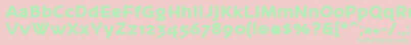 Banksb26 Font – Green Fonts on Pink Background