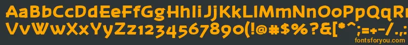 Banksb26 Font – Orange Fonts on Black Background