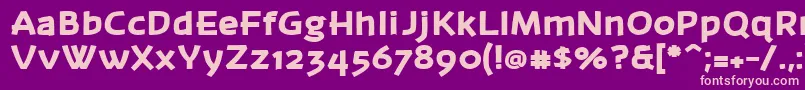 Banksb26 Font – Pink Fonts on Purple Background