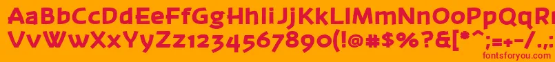 Banksb26 Font – Red Fonts on Orange Background