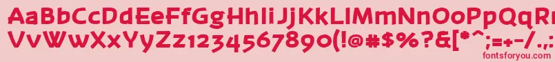 Banksb26 Font – Red Fonts on Pink Background