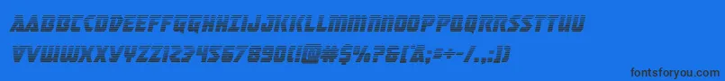 Masterbreakergradital Font – Black Fonts on Blue Background