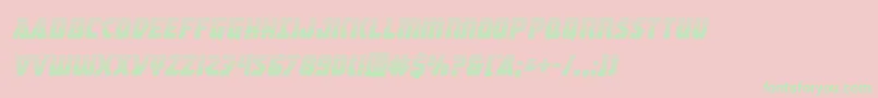 Masterbreakergradital Font – Green Fonts on Pink Background