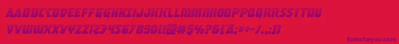 Masterbreakergradital Font – Purple Fonts on Red Background