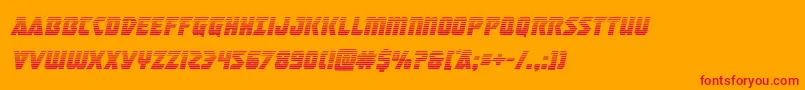 Masterbreakergradital Font – Red Fonts on Orange Background