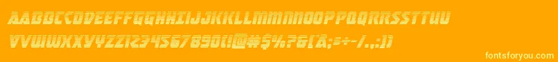 Masterbreakergradital Font – Yellow Fonts on Orange Background