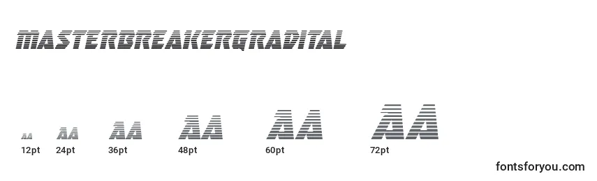 Masterbreakergradital Font Sizes
