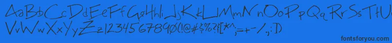 Bigmisterc Font – Black Fonts on Blue Background