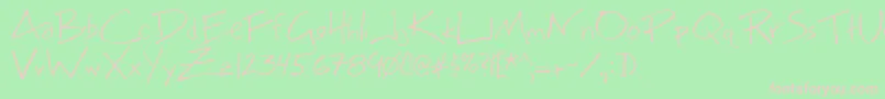 Bigmisterc Font – Pink Fonts on Green Background