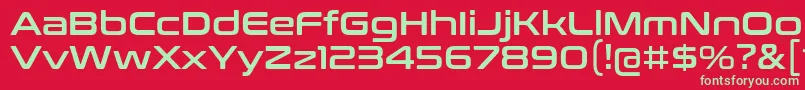 ConthraxSb Font – Green Fonts on Red Background