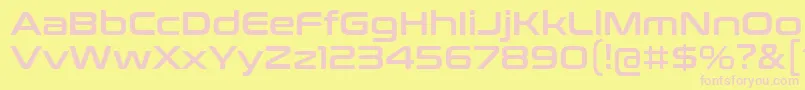 ConthraxSb Font – Pink Fonts on Yellow Background