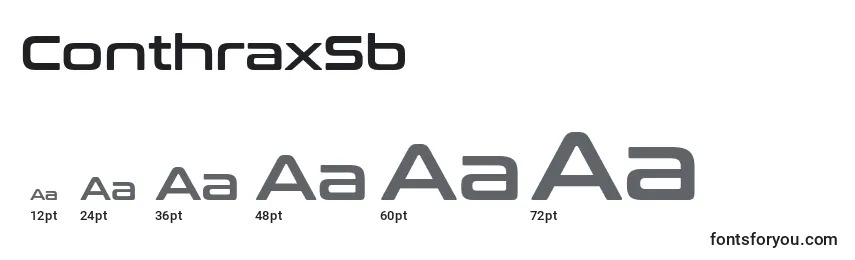 ConthraxSb Font Sizes