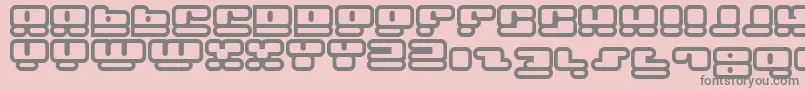 FacePlantHollow2 Font – Gray Fonts on Pink Background