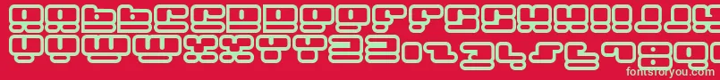 FacePlantHollow2 Font – Green Fonts on Red Background