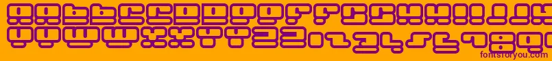 Шрифт FacePlantHollow2 – фиолетовые шрифты на оранжевом фоне
