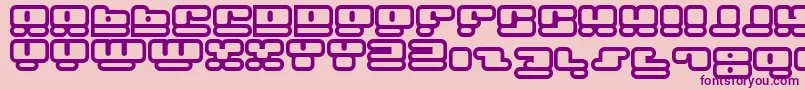 FacePlantHollow2-fontti – violetit fontit vaaleanpunaisella taustalla
