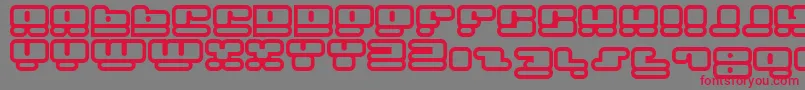 FacePlantHollow2 Font – Red Fonts on Gray Background