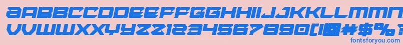 Laserwolfboldital Font – Blue Fonts on Pink Background