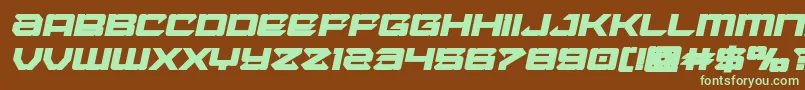 Шрифт Laserwolfboldital – зелёные шрифты на коричневом фоне